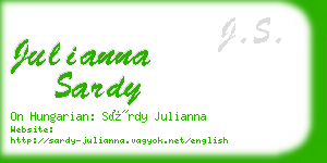 julianna sardy business card